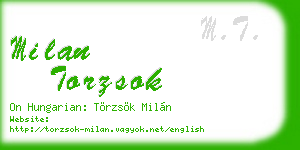 milan torzsok business card